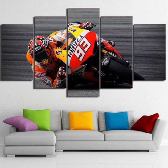 Motorcycle 1 - Sport 5 Panel Canvas Art Wall Decor Motorcycle 1 - Sport 5 Panel Canvas Art Wall Decor