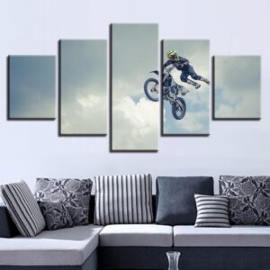Motorcycle 75 - Automative 5 Panel Canvas Art Wall Decor