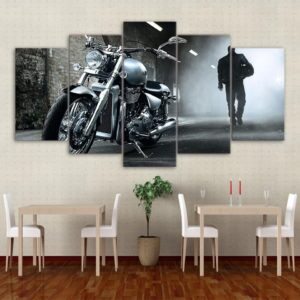 Motorcycle Car - Automative 5 Panel Canvas Art Wall Decor