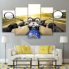 Motorcycle Driving 01 - Automative 5 Panel Canvas Art Wall Decor