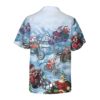 Motorcycle Driving With Santa On Christmas Hawaiian Shirt
