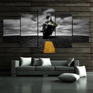 Motorcycle Poster - Automative 5 Panel Canvas Art Wall Decor