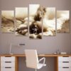 Motorcycle Race 01 - Automative 5 Panel Canvas Art Wall Decor