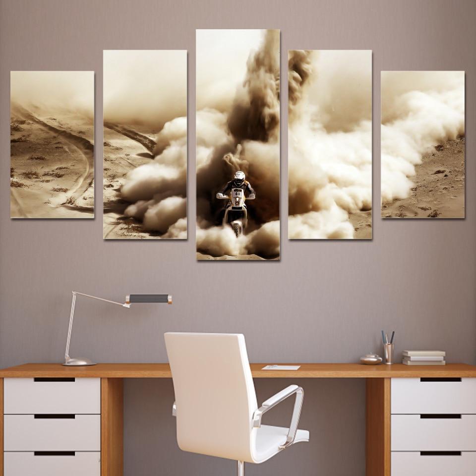 Motorcycle Race 01 - Automative 5 Panel Canvas Art Wall Decor Motorcycle Race 01 - Automative 5 Panel Canvas Art Wall Decor