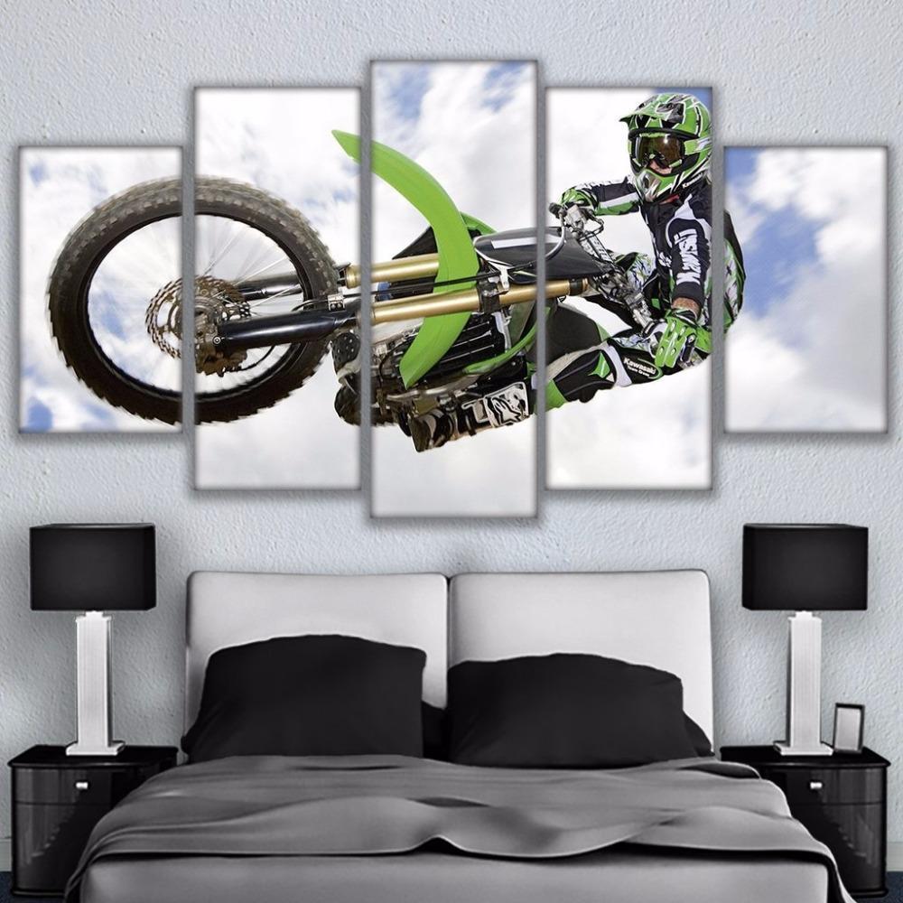 Motorcycle Racing Extreme - Sport 5 Panel Canvas Art Wall Decor Motorcycle Racing Extreme - Sport 5 Panel Canvas Art Wall Decor