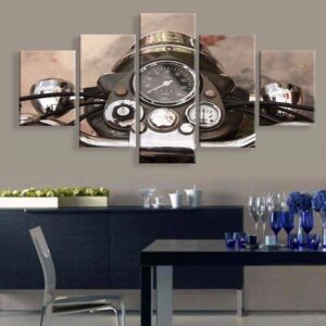 Motorcycle - Automative 5 Panel Canvas Art Wall Decor
