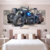 Motorcyles Harley Davidson 2 - Automative 5 Panel Canvas Art Wall Decor