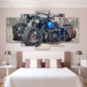 Motorcyles Harley Davidson 2 - Automative 5 Panel Canvas Art Wall Decor