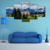 Mount Rainier On A Summer Afternoon - Nature 5 Panel Canvas Art Wall Decor