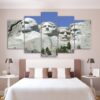 Mount Rushmore 01 - Nature 5 Panel Canvas Art Wall Decor
