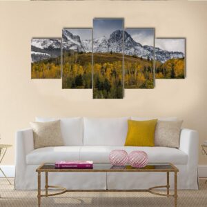 Mount Sneffels And San Juan Mountains - Nature 5 Panel Canvas Art Wall Decor