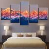Mountain 3 - Nature 5 Panel Canvas Art Wall Decor