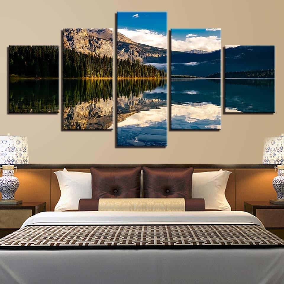 Mountain 33 - Nature 5 Panel Canvas Art Wall Decor Mountain 33 - Nature 5 Panel Canvas Art Wall Decor