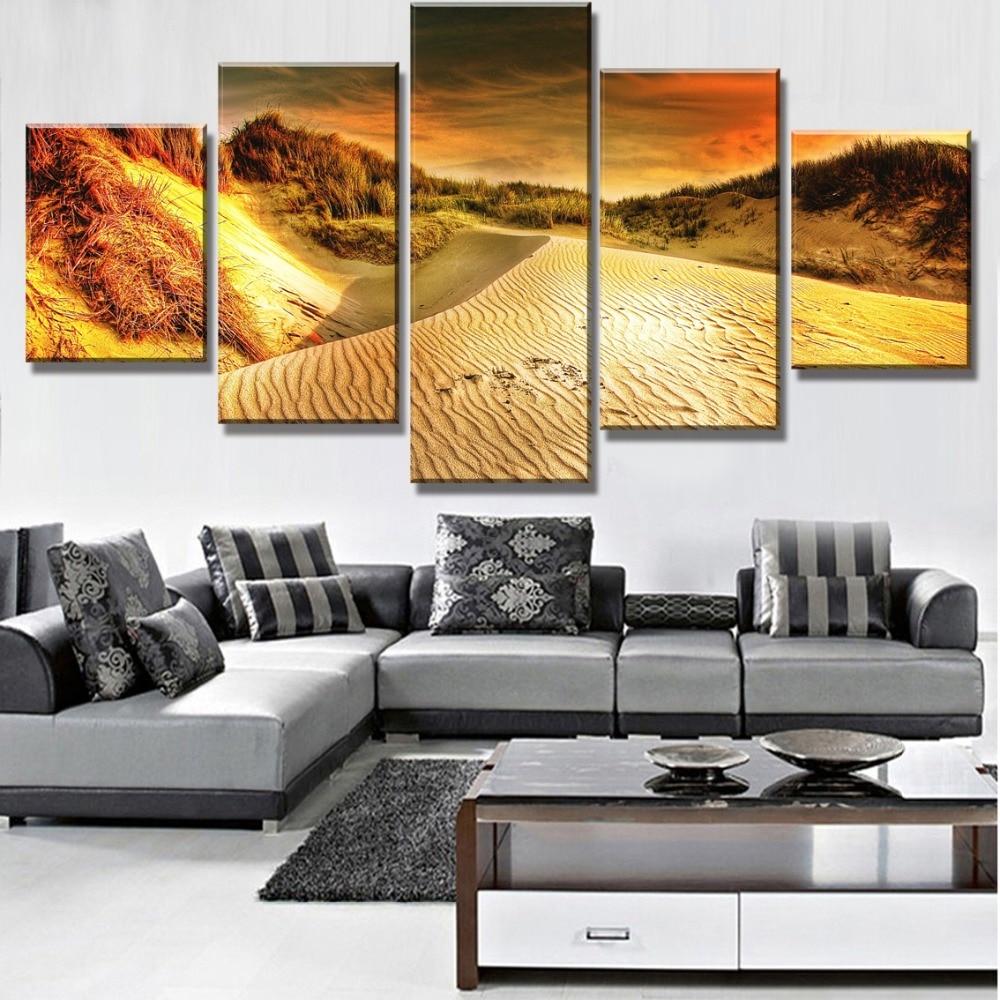 Mountain And Lake 33 - Nature 5 Panel Canvas Art Wall Decor Mountain And Lake 33 - Nature 5 Panel Canvas Art Wall Decor