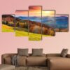 Mountain Autumn Landscape With Colorful Forest 1 - Nature 5 Panel Canvas Art Wall Decor