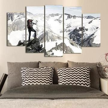 Mountain Climber - Nature 5 Panel Canvas Art Wall Decor Mountain Climber - Nature 5 Panel Canvas Art Wall Decor