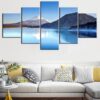 Mountain Lake 1 - Nature 5 Panel Canvas Art Wall Decor