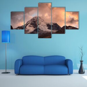 Mountain Of The Santa Cruz Trek - Nature 5 Panel Canvas Art Wall Decor