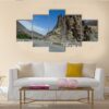 Mountain Road In Leh - Nature 5 Panel Canvas Art Wall Decor