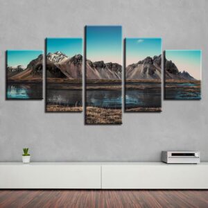 Mountain Sky 01 - Nature 5 Panel Canvas Art Wall Decor