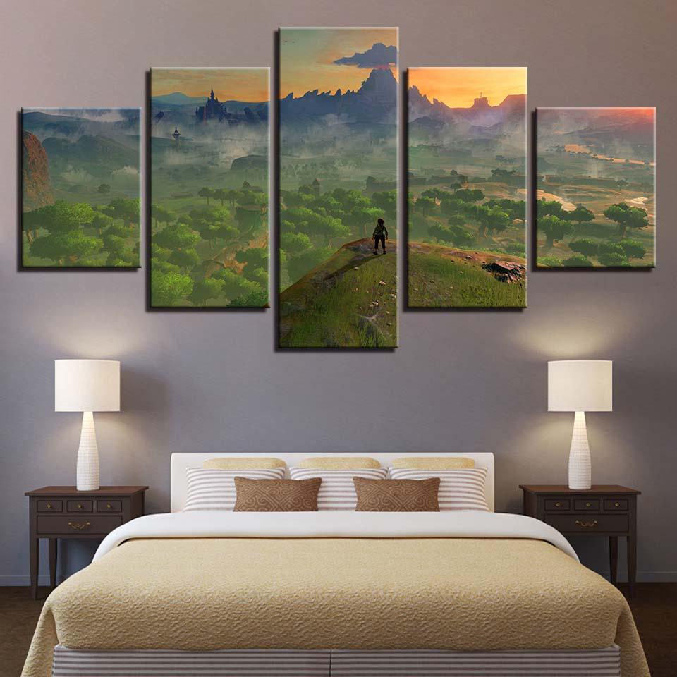 Mountain Tree 13 - Nature 5 Panel Canvas Art Wall Decor Mountain Tree 13 - Nature 5 Panel Canvas Art Wall Decor