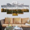 Mountains And Forests - Nature 5 Panel Canvas Art Wall Decor