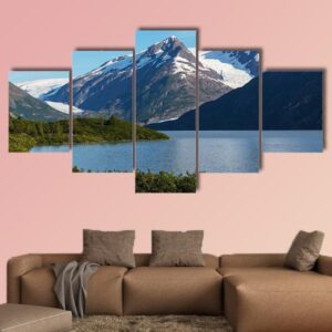 Mountains Of Alaska In Summer - Nature 5 Panel Canvas Art Wall Decor