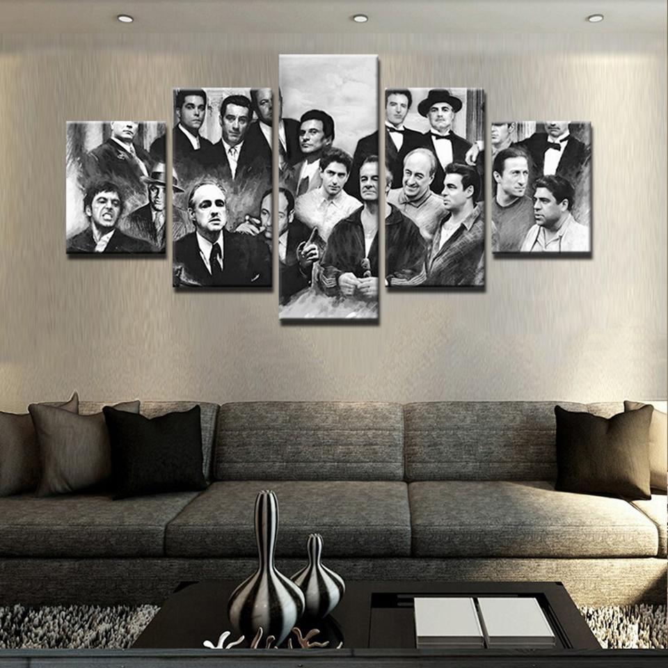 Movie Character - Movie 5 Panel Canvas Art Wall Decor Movie Character - Movie 5 Panel Canvas Art Wall Decor