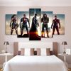 Movie Poster Justice League 01 - Movie 5 Panel Canvas Art Wall Decor