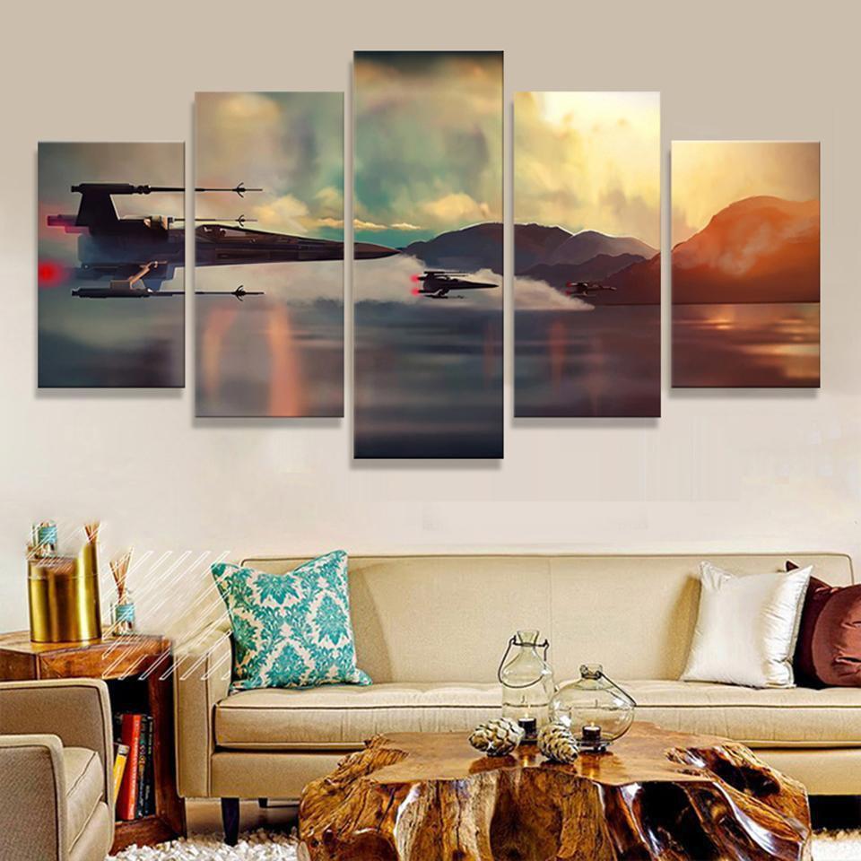 Movie Star Wars Scenario Movie - 5 Panel Canvas Art Wall Decor Movie Star Wars Scenario Movie - 5 Panel Canvas Art Wall Decor