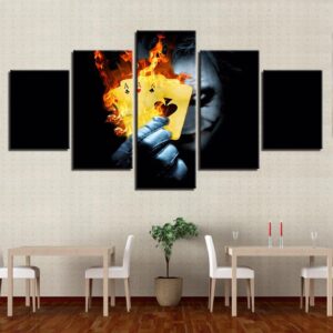 Movie Suicide Squad Joker Decoration - Dc 5 Panel Canvas Art Wall Decor
