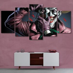 Movie Suicide Squad Joker - Dc 5 Panel Canvas Art Wall Decor