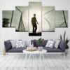 Movie The Walking Dead Rick - Movie 5 Panel Canvas Art Wall Decor