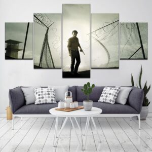 Movie The Walking Dead Rick - Movie 5 Panel Canvas Art Wall Decor