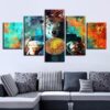 Mr. Wolf And Bitcoin Entrepreneur - Crypto 5 Panel Canvas Art Wall Decor