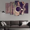 Mug Of Brown Coffee - Kitchen 5 Panel Canvas Art Wall Decor