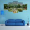 Mughal Garden In Srinagar - Nature 5 Panel Canvas Art Wall Decor