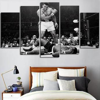 Muhammad Ali Boxing Sport - 5 Panel Canvas Art Wall Decor Muhammad Ali Boxing Sport - 5 Panel Canvas Art Wall Decor