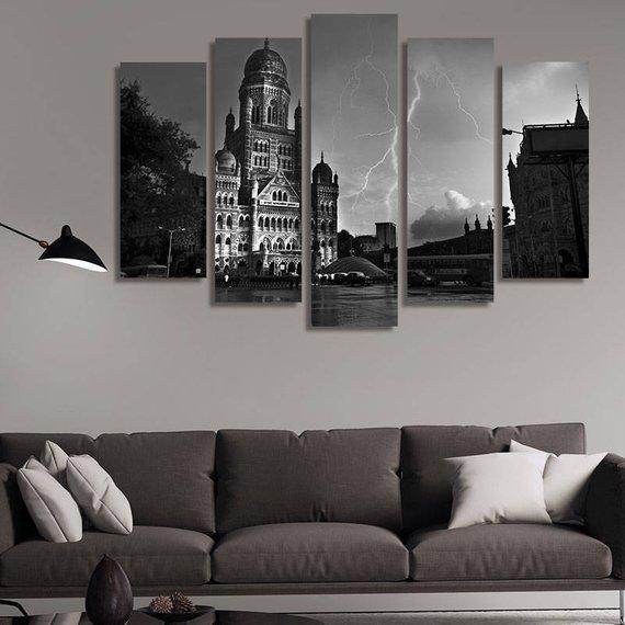 Mumbai Maharashtra India - Nature 5 Panel Canvas Art Wall Decor Mumbai Maharashtra India - Nature 5 Panel Canvas Art Wall Decor