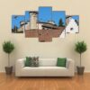 Munot Fortress Above Buildings In Schaffhausen City - Nature 5 Panel Canvas Art Wall Decor