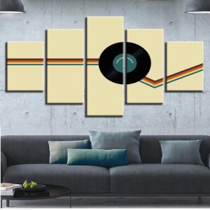 Music CD - Music 5 Panel Canvas Art Wall Decor
