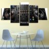 Music Dj 6 - Music 5 Panel Canvas Art Wall Decor