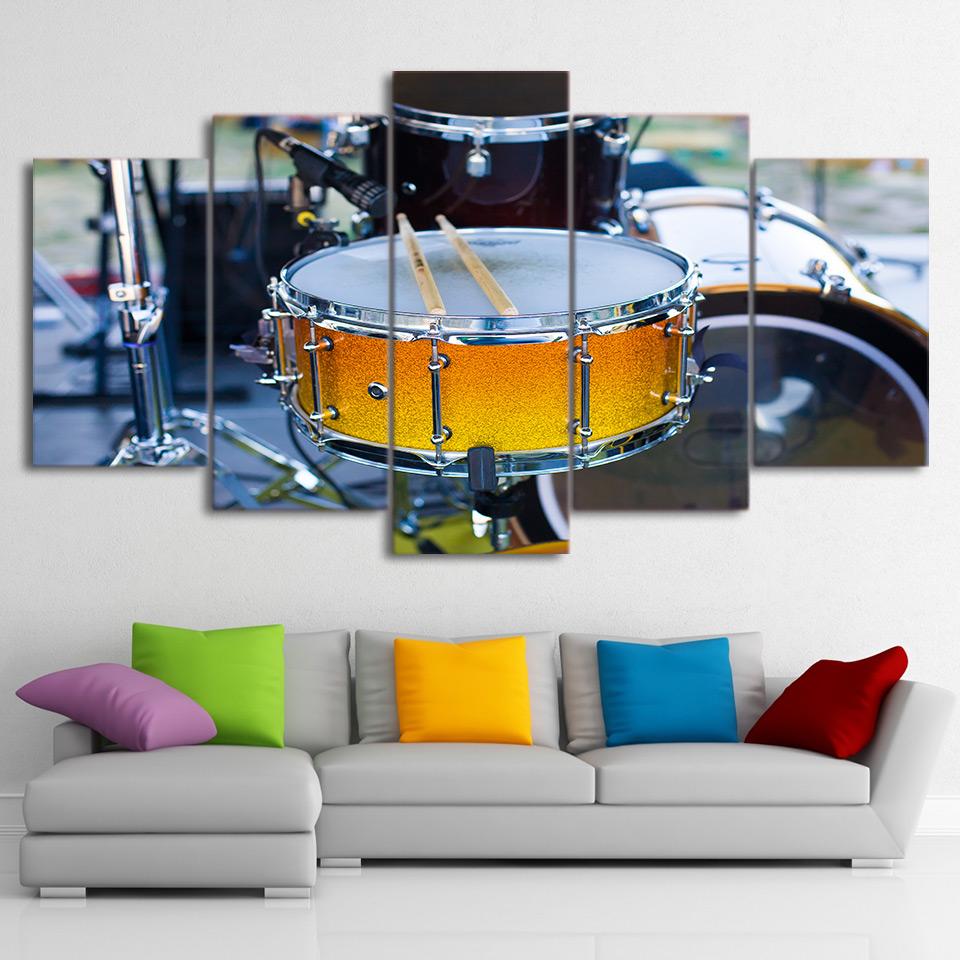 Music Drum 2 - Music 5 Panel Canvas Art Wall Decor Music Drum 2 - Music 5 Panel Canvas Art Wall Decor