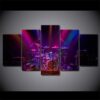 Music Drum Purple Concert - Music 5 Panel Canvas Art Wall Decor