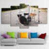 Music Drum Street Singing - Music 5 Panel Canvas Art Wall Decor