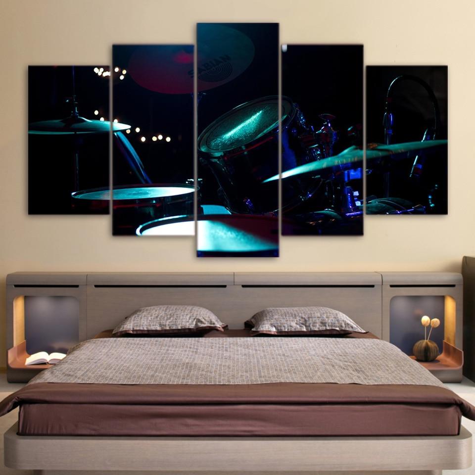 Music Drum - Music 5 Panel Canvas Art Wall Decor Music Drum - Music 5 Panel Canvas Art Wall Decor