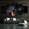 Music Guitar Drum Instruments Hd - Music 5 Panel Canvas Art Wall Decor