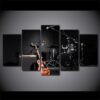 Music Guitar Drums Instrument - Music 5 Panel Canvas Art Wall Decor