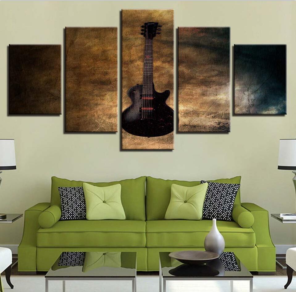 Music Instruments 12 - Music 5 Panel Canvas Art Wall Decor Music Instruments 12 - Music 5 Panel Canvas Art Wall Decor