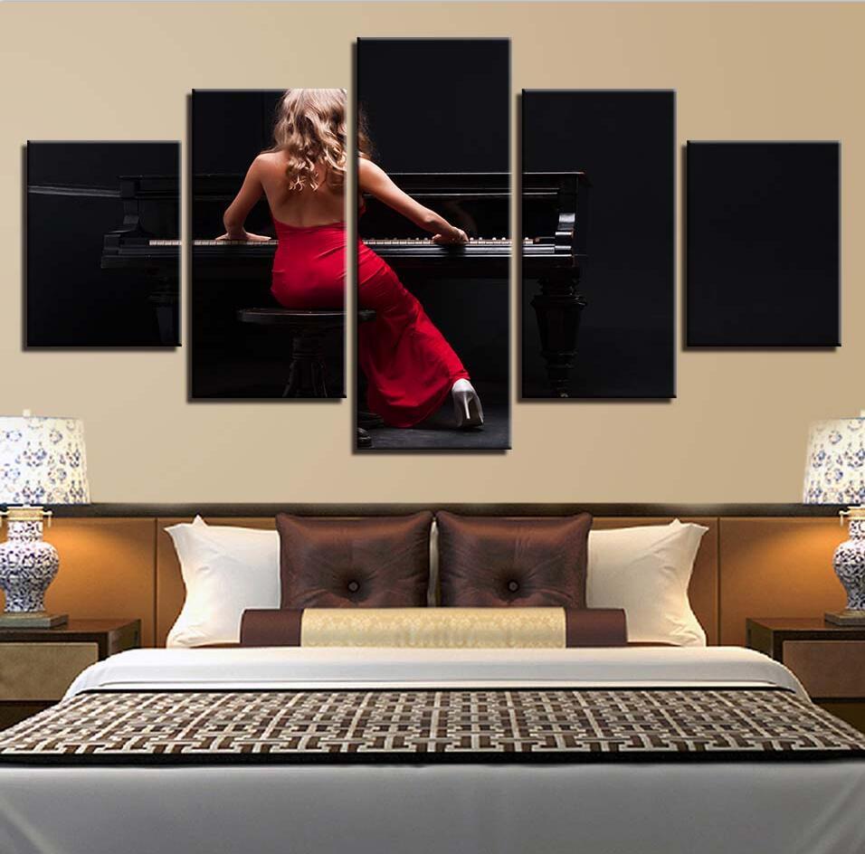 Music Instruments 19 - Music 5 Panel Canvas Art Wall Decor Music Instruments 19 - Music 5 Panel Canvas Art Wall Decor